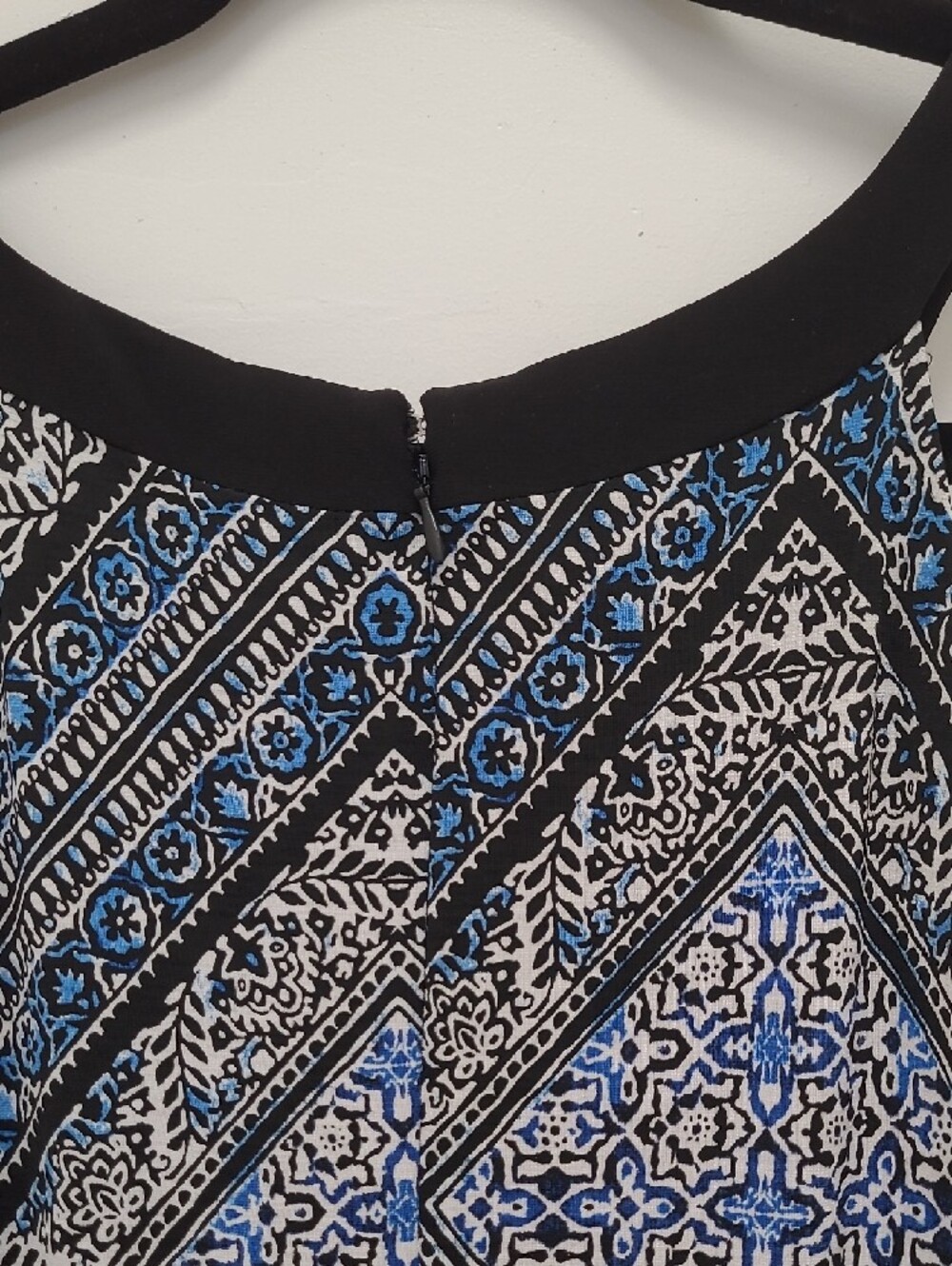 le chateau Black and Blue Printed Halter Midi Dress - Picture 6 of 7